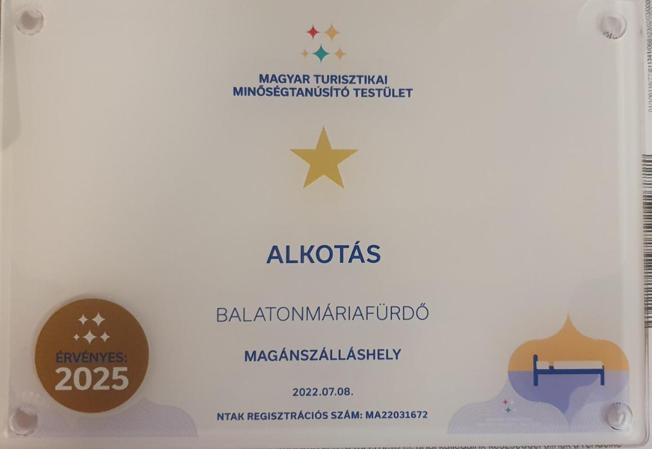 Alkotas Balatonmariafurdo Exterior foto